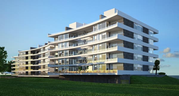 Tres bloques de cinco niveles, todos con azotea de uso exclusivo