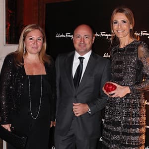 Marisa Koifman Diego Stecchi de la marca y Rossella  Della Giovampaola en el evento de Salvatore Ferragamo