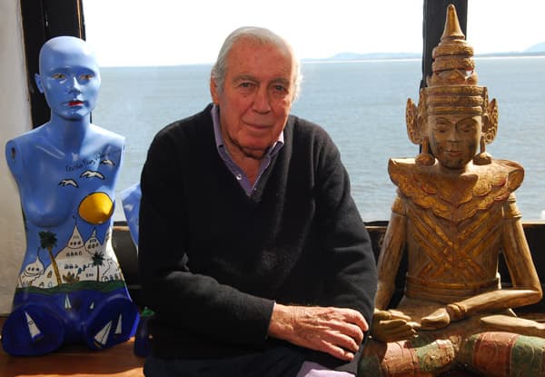 Carlos Páez Vilaró, en su estudio en Casapueblo