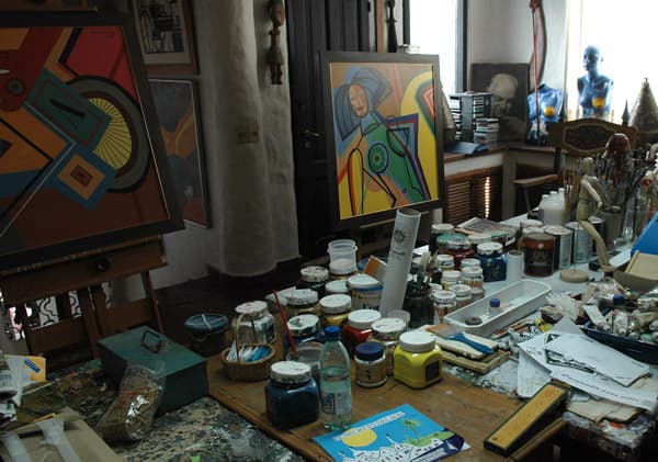 Taller de Carlos Páez Vilaró, en Casapueblo, Punta Ballena