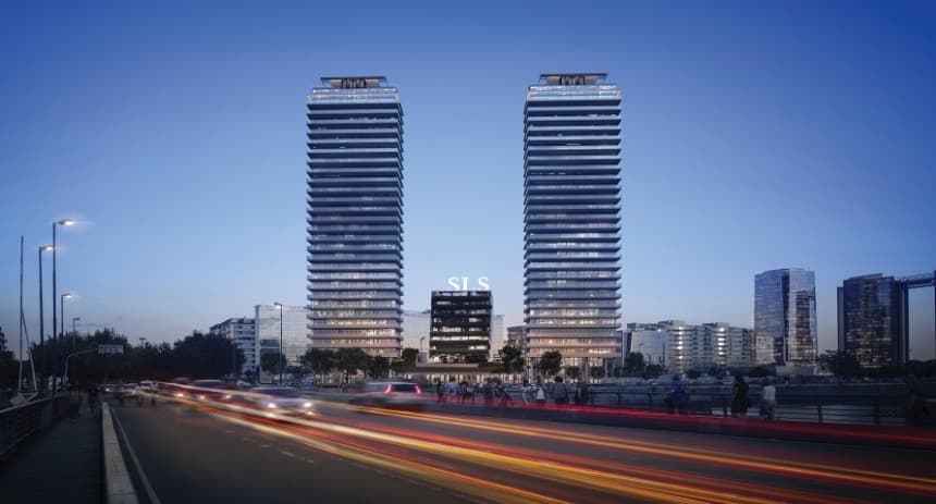 SLS Lux de Puerto Madero se encuentra en el dique 1, en primera línea sobre el río. 