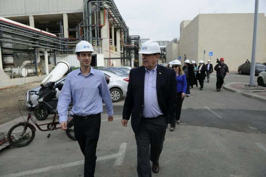 Visita en diciembre de 2016 del canciller Rodolfo Nin Novoa en Israel, recorriendo la mayor planta desalinizadora del mundo, Sorek, en Israel.