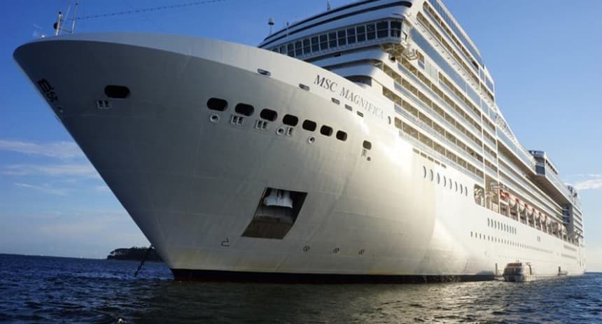 Foto de Punta del Este Internacional del Crucero MSC, barco de lujó que visitó Punta del Este durante la pasada temporada 2015.