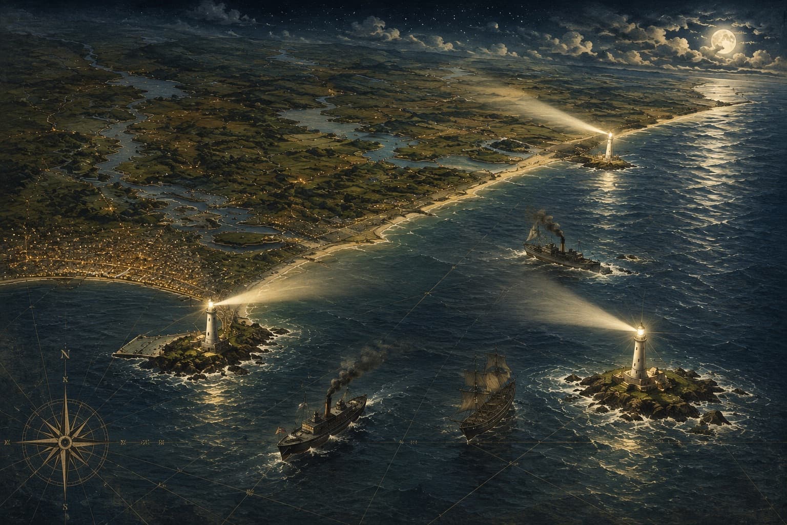 Tres luces, un mismo horizonte